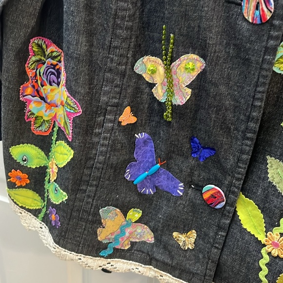 Art to wear denim jacket/blazer Sz16 - Picture 3 of 8